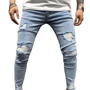 SHEIN Men Distressed Super Skinny Jeans Medium